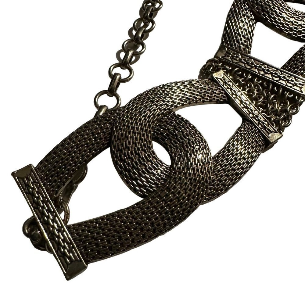 Chico’s Metal Chain Accent Silver Adjustable Belt - Picture 3 of 13